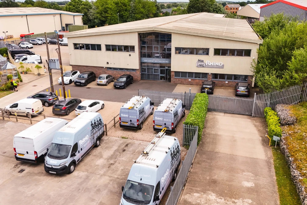 Drone shot of Rhino HQ