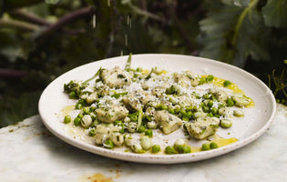 Gill Meller: Broad Beans and Peas with New Potato and Parsley Gnocchi, Chives and Tarragon
