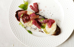 Gill Meller: Goat's Cheese with Rhubarb and Lovage