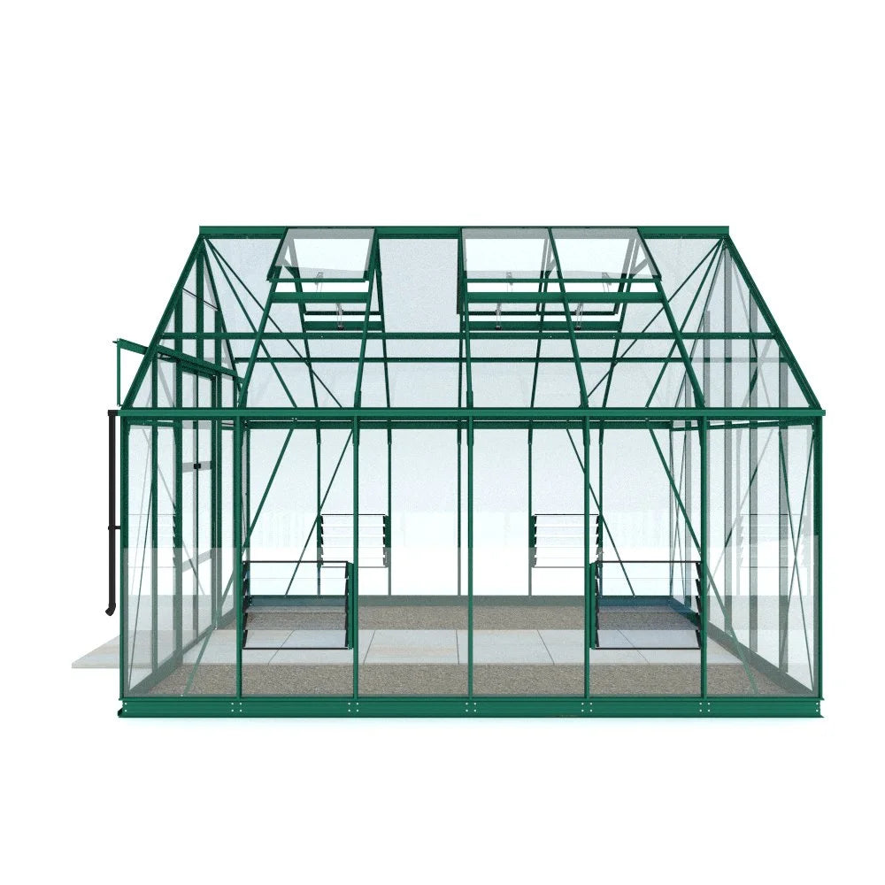 12x12 Rhino Premium Greenhouse green side