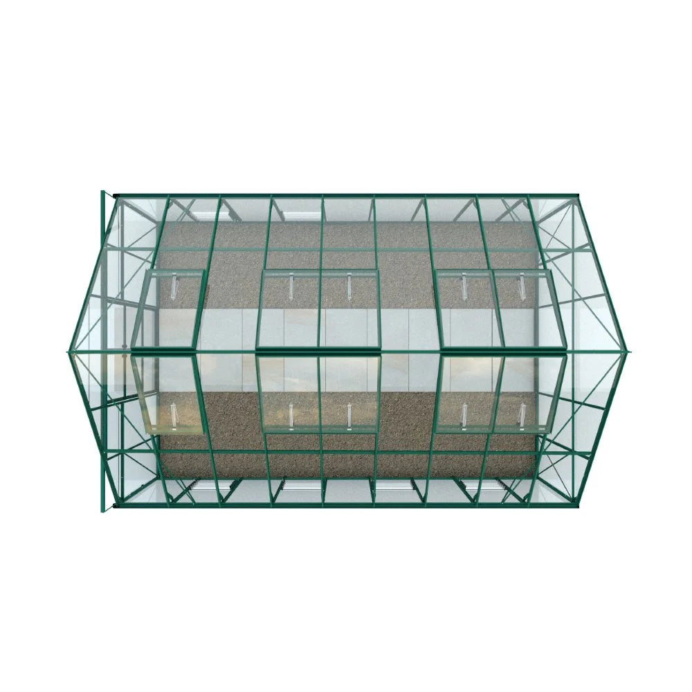 12x18 Rhino Premium Greenhouse Green top