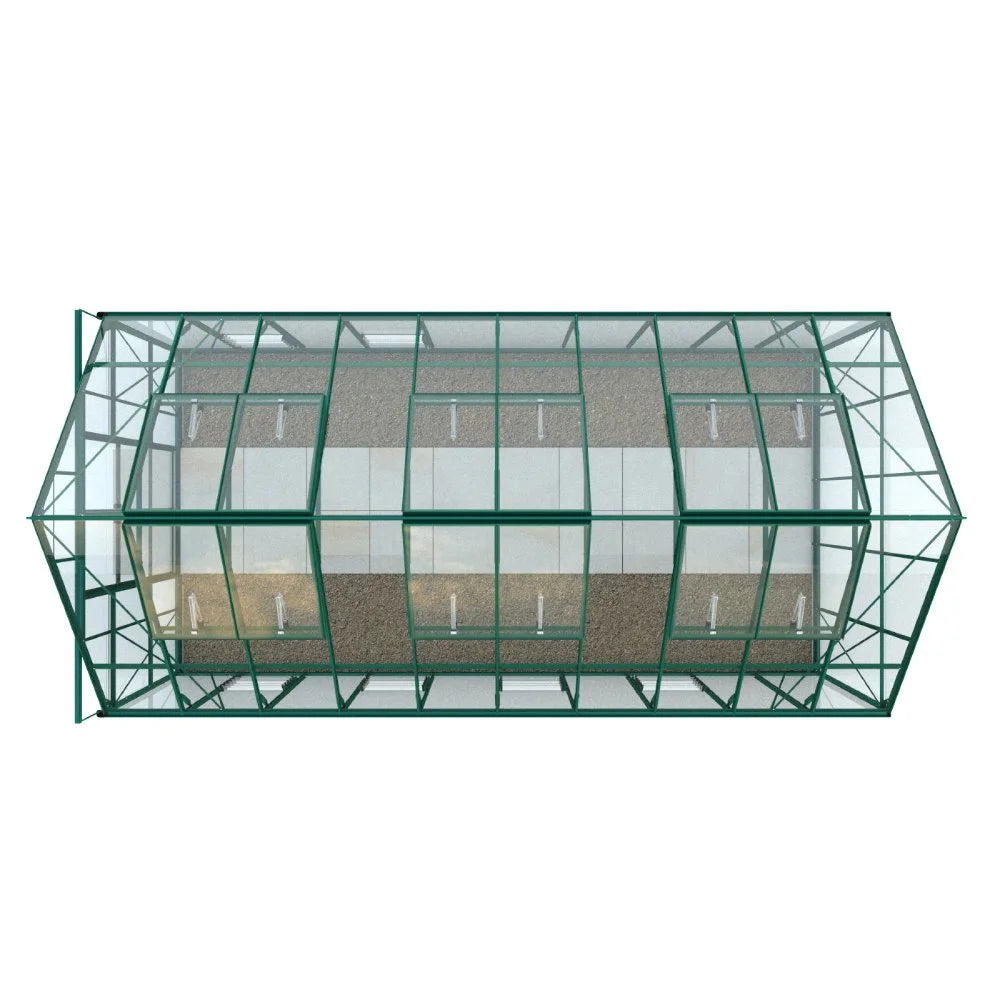 10x20 Premium Greenhouse green top