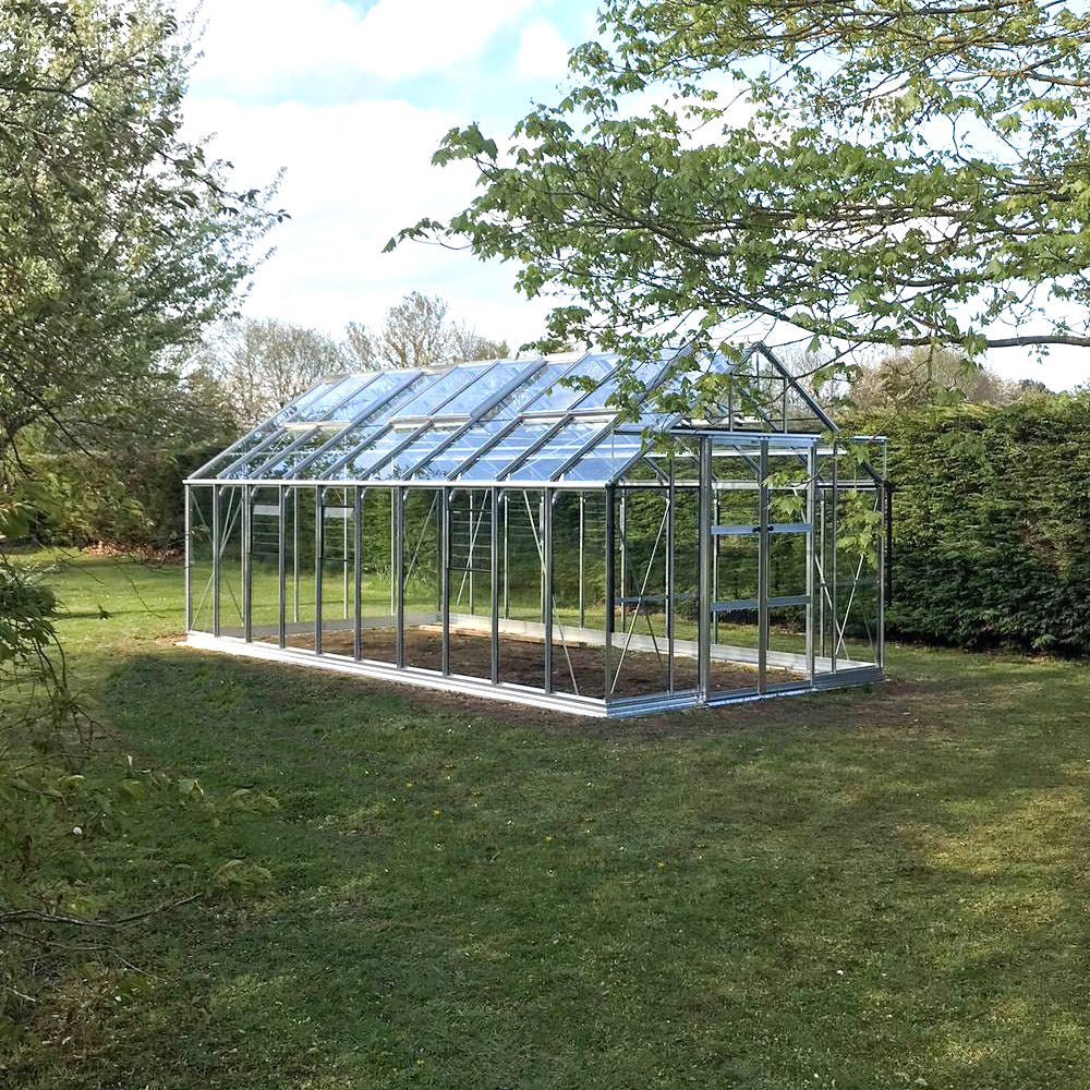 10x20 Premium Greenhouse Aluminium customer image on grass