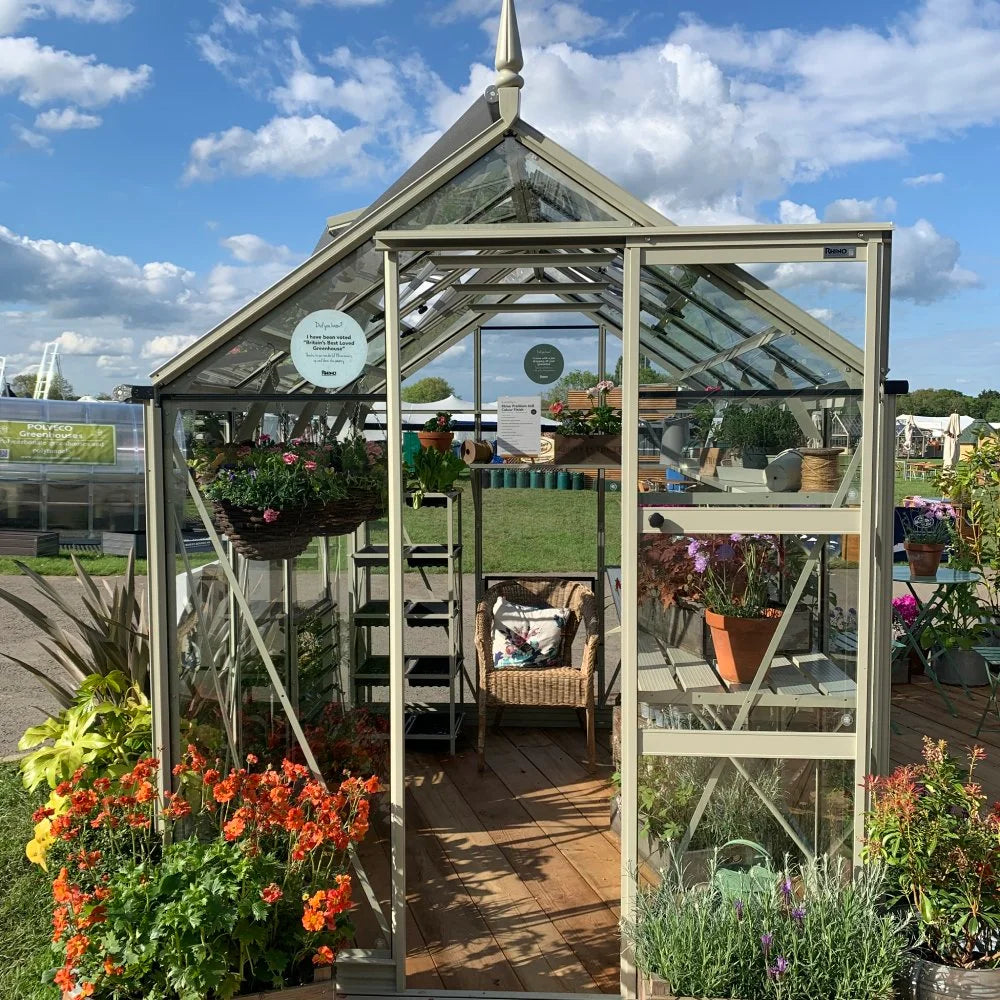 Greenhouse with flowers