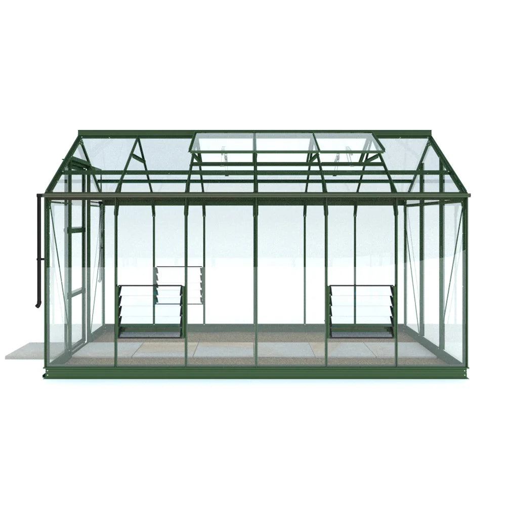 6x12 Rhino Premium Greenhouse Green Tuscan Olive cgi side