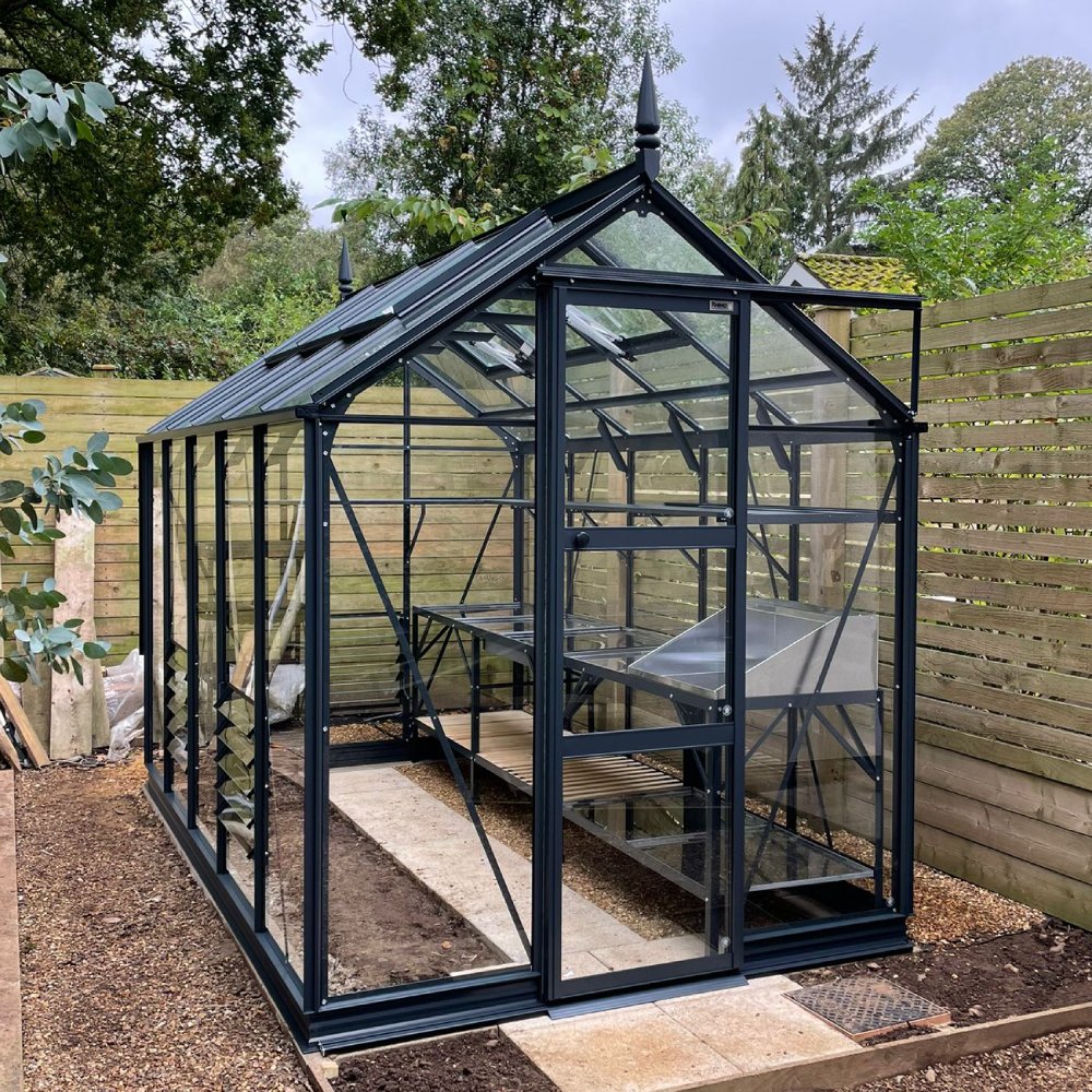 6x12 Rhino Premium Greenhouse Midnight slate