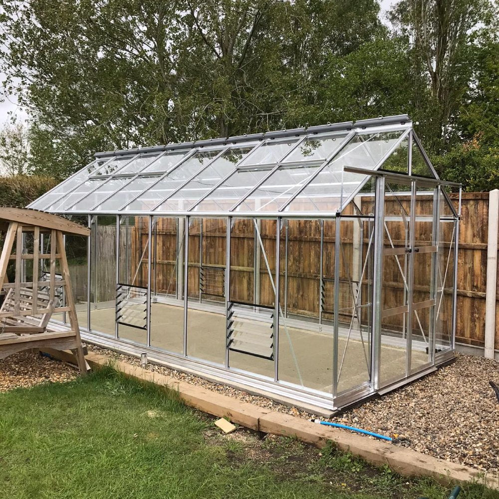 8x18 Premium Rhino Greenhouse Plain Aluminium