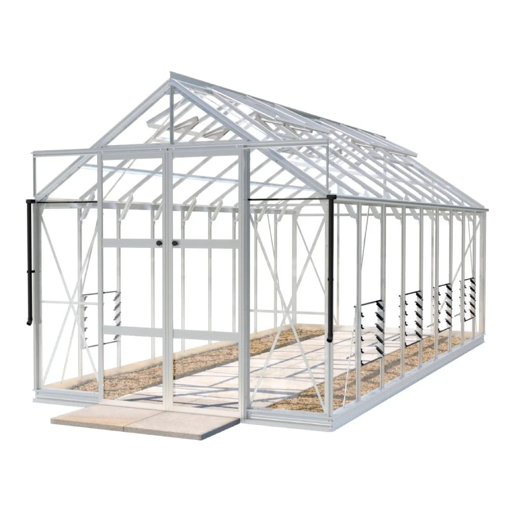 8x18 Premium Rhino Greenhouse Silver