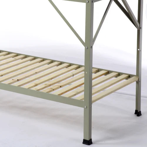 Timber slats on Rhino free-standing staging