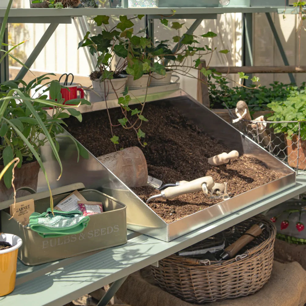 Potting Pal inside greenhouse