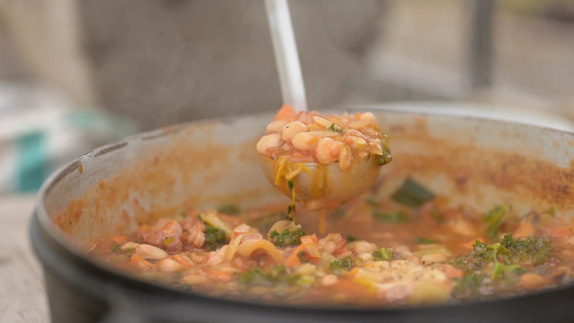 Load video: A hearty winter soup with orzo